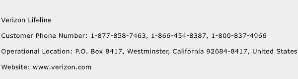 Verizon Lifeline Customer Service Number Toll Free Phone Number Of 
