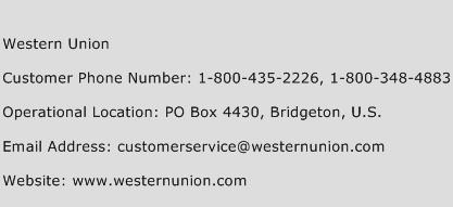 Western Union Customer Service Number | Toll Free Phone Number of Western Union