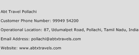ABT Travel Pollachi Phone Number Customer Service