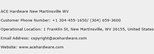 ACE Hardware New Martinsville WV Phone Number Customer Service