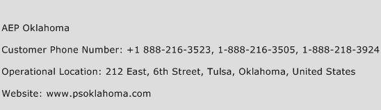 AEP Oklahoma Phone Number Customer Service