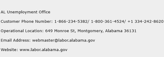 AL Unemployment Office Phone Number Customer Service