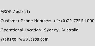 ASOS Australia Phone Number Customer Service