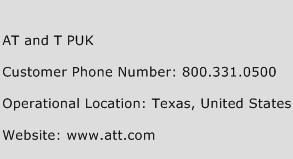 AT and T PUK Phone Number Customer Service