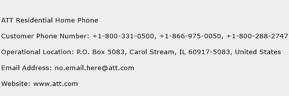 ATT Residential Home Phone Phone Number Customer Service