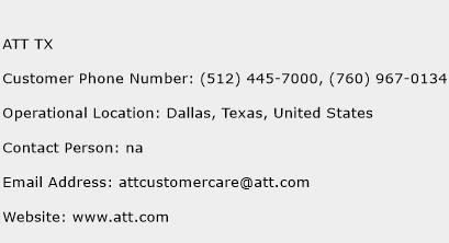 ATT TX Phone Number Customer Service