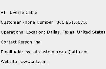 ATT Uverse Cable Phone Number Customer Service