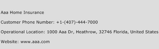 Aaa Home Insurance Phone Number Customer Service