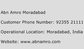 Abn Amro Moradabad Phone Number Customer Service