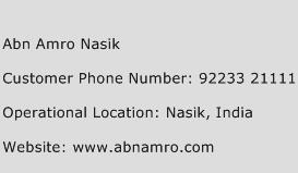 Abn Amro Nasik Phone Number Customer Service
