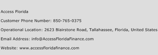 Access Florida Phone Number Customer Service