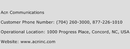 Acn Communications Phone Number Customer Service