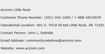 Acxiom Little Rock Phone Number Customer Service
