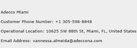 Adecco Miami Phone Number Customer Service