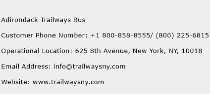 Adirondack Trailways Bus Phone Number Customer Service