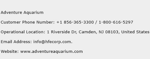 Adventure Aquarium Phone Number Customer Service