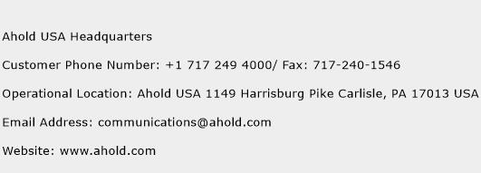 Ahold USA Headquarters Phone Number Customer Service