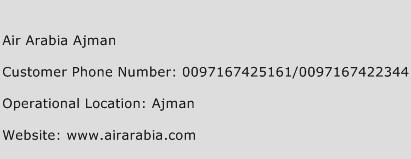 Air Arabia Ajman Phone Number Customer Service