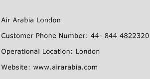 Air Arabia London Phone Number Customer Service