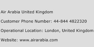 Air Arabia United Kingdom Phone Number Customer Service