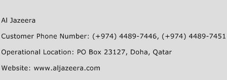Al Jazeera Phone Number Customer Service