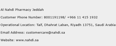 Al Nahdi Pharmacy Jeddah Phone Number Customer Service