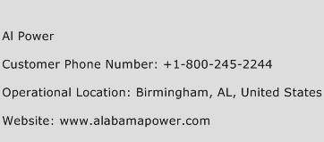 Al Power Phone Number Customer Service
