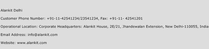 Alankit Delhi Phone Number Customer Service