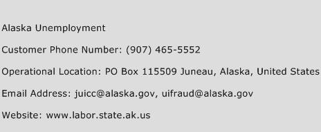 Alaska Unemployment Phone Number Customer Service