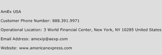 AmEx USA Phone Number Customer Service