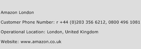 Amazon London Phone Number Customer Service