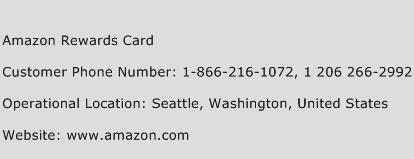 Amazon Rewards Card Phone Number Customer Service
