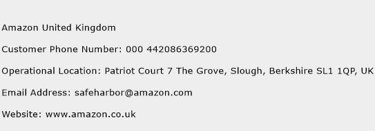 Amazon United Kingdom Phone Number Customer Service
