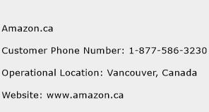 Amazon.ca Phone Number Customer Service