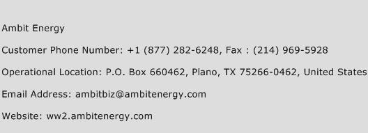 Ambit Energy Phone Number Customer Service