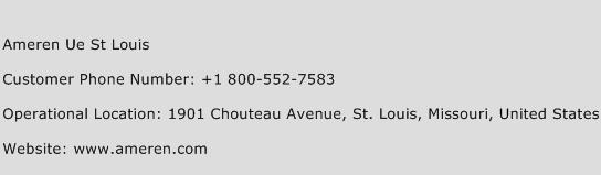 Ameren Ue St Louis Phone Number Customer Service