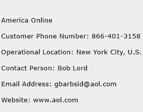 America Online Phone Number Customer Service