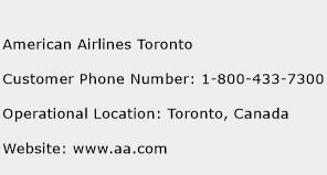 American Airlines Toronto Phone Number Customer Service