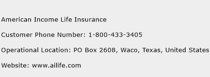 American Income Life Insurance Phone Number Customer Service