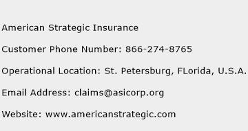 American Strategic Insurance Phone Number Customer Service