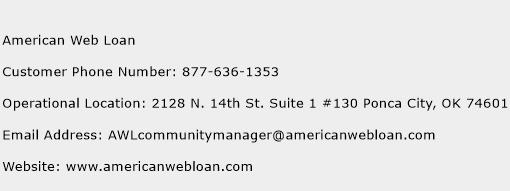 American Web Loan Phone Number Customer Service