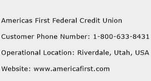 Americas First Federal Credit Union Phone Number Customer Service