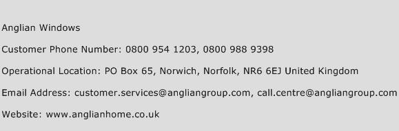 Anglian Windows Phone Number Customer Service