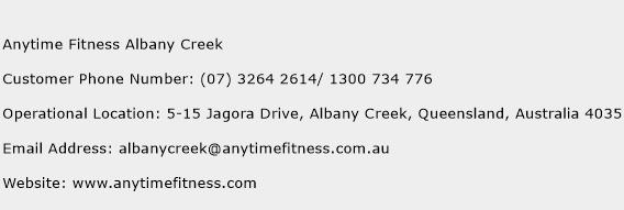 Anytime Fitness Albany Creek Phone Number Customer Service