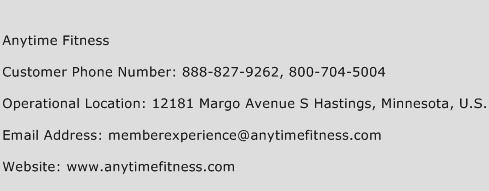 Anytime Fitness Phone Number Customer Service