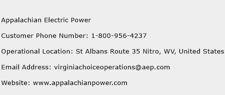 Appalachian Electric Power Phone Number Customer Service