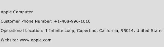 Apple Computer Phone Number Customer Service