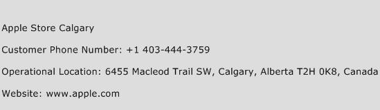 Apple Store Calgary Phone Number Customer Service