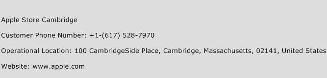 Apple Store Cambridge Phone Number Customer Service