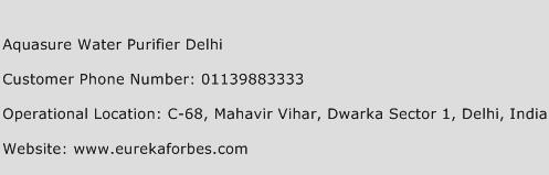 Aquasure Water Purifier Delhi Phone Number Customer Service
